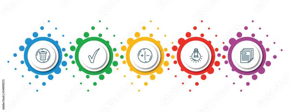 Poster editable thin line icons with infographic template. infographic for user interface concept. included