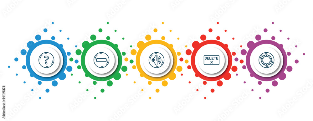 Poster editable thin line icons with infographic template. infographic for user interface concept. included
