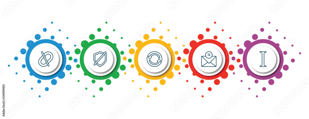 Poster editable thin line icons with infographic template. infographic for user interface concept. included