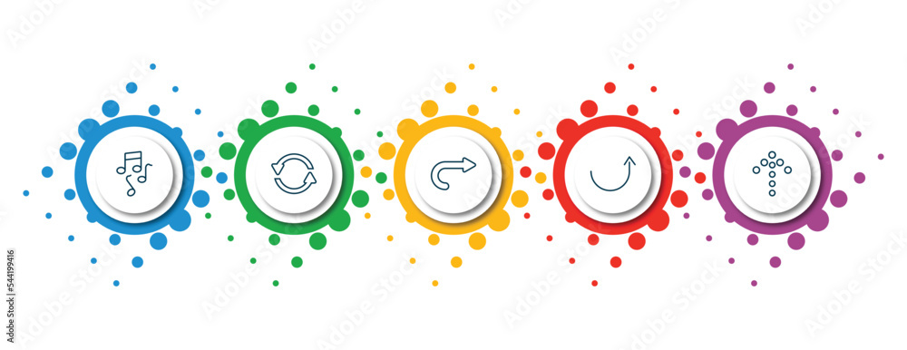 Poster editable thin line icons with infographic template. infographic for user interface concept. included