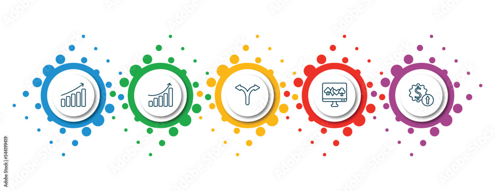 Poster editable thin line icons with infographic template. infographic for user interface concept. included