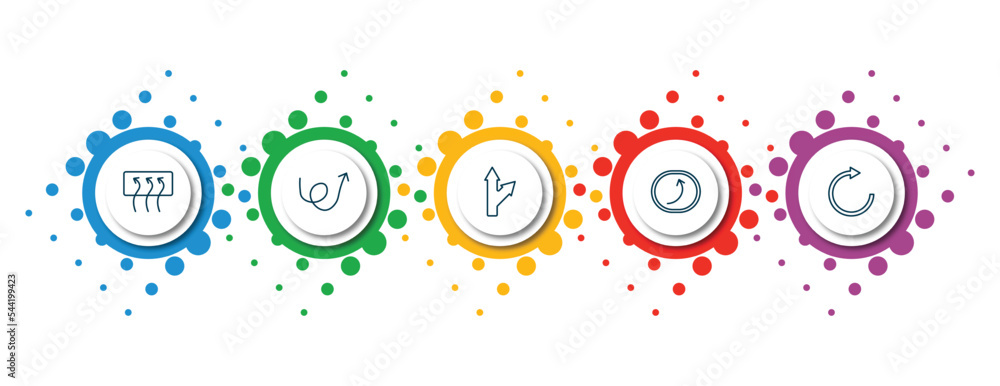 Aufkleber editable thin line icons with infographic template. infographic for user interface concept. included