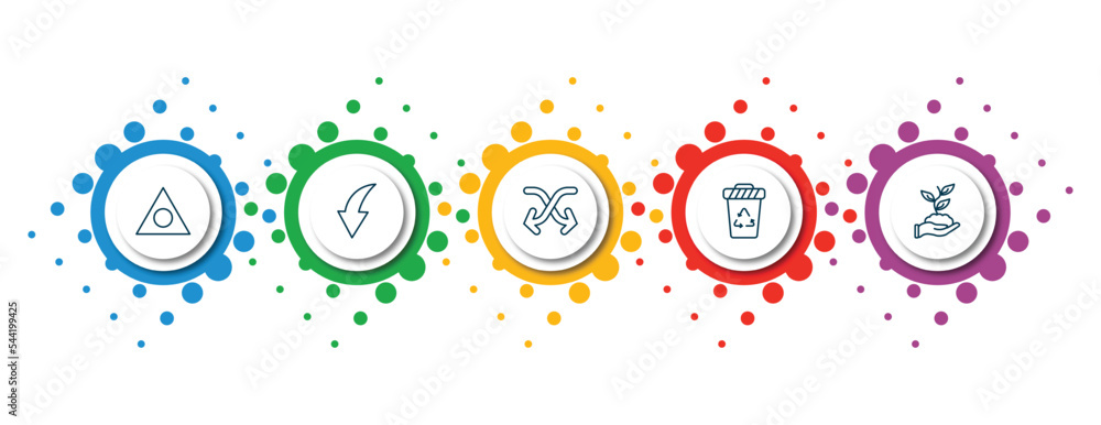 Poster editable thin line icons with infographic template. infographic for user interface concept. included