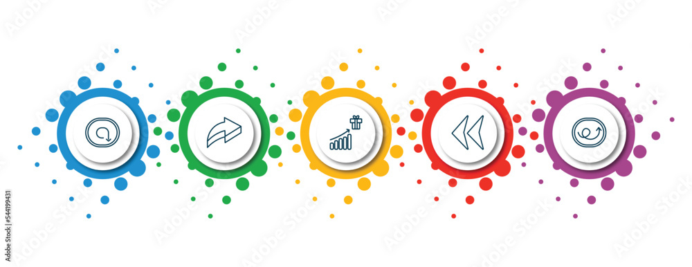 Poster editable thin line icons with infographic template. infographic for user interface concept. included