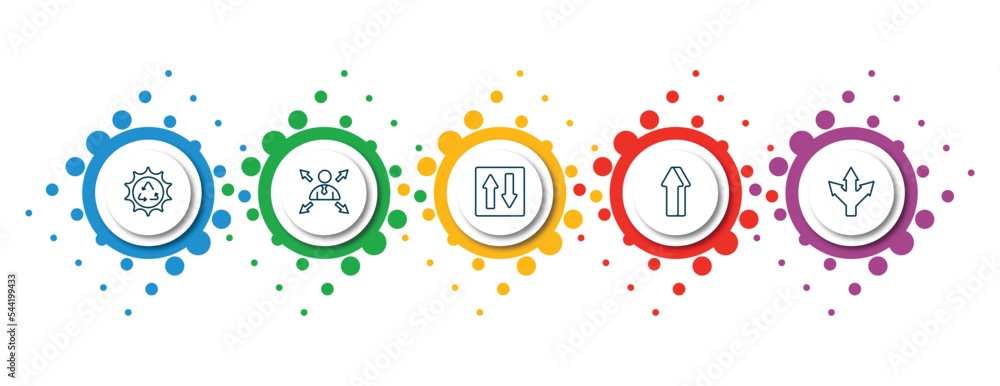 Poster editable thin line icons with infographic template. infographic for user interface concept. included