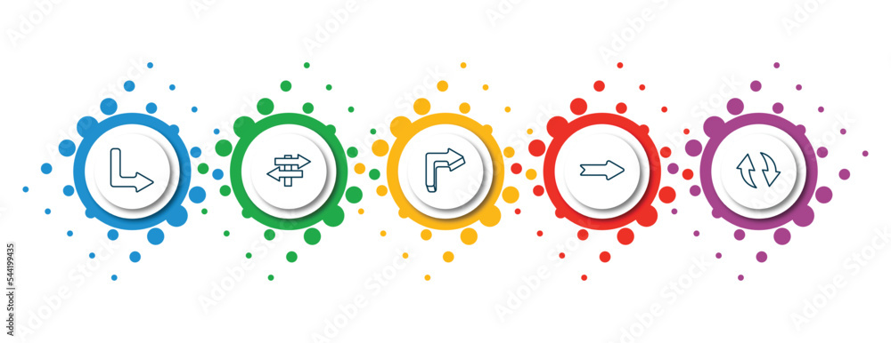 Poster editable thin line icons with infographic template. infographic for user interface concept. included