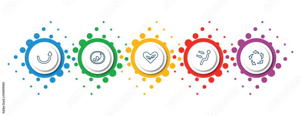 Aufkleber editable thin line icons with infographic template. infographic for user interface concept. included