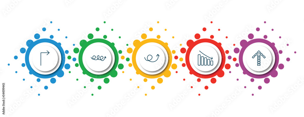 Poster editable thin line icons with infographic template. infographic for user interface concept. included