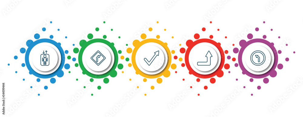 Aufkleber editable thin line icons with infographic template. infographic for user interface concept. included