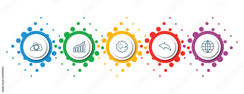 Aufkleber editable thin line icons with infographic template. infographic for user interface concept. included