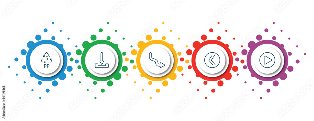 Poster editable thin line icons with infographic template. infographic for user interface concept. included