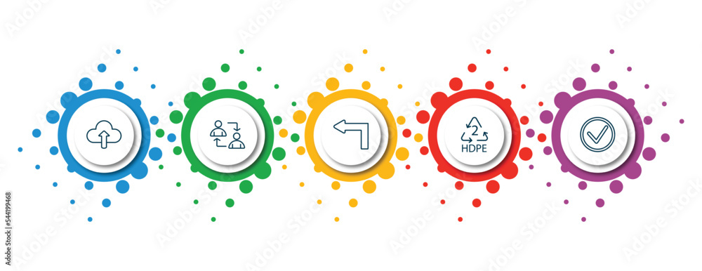 Poster editable thin line icons with infographic template. infographic for user interface concept. included