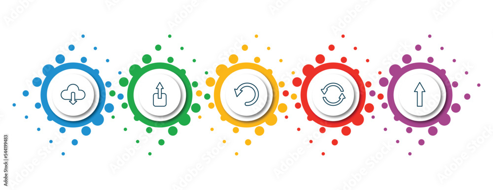 Poster editable thin line icons with infographic template. infographic for user interface concept. included