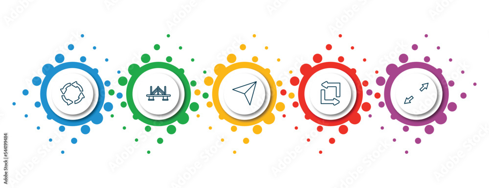 Poster editable thin line icons with infographic template. infographic for user interface concept. included