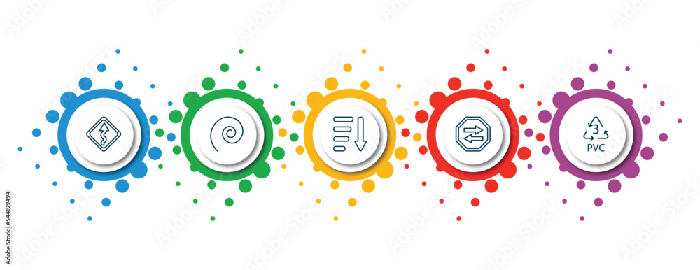 Poster editable thin line icons with infographic template. infographic for user interface concept. included