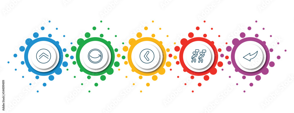 Poster editable thin line icons with infographic template. infographic for user interface concept. included