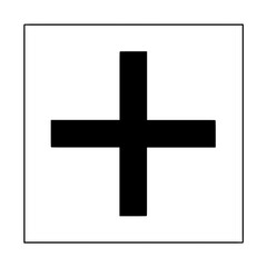 Plus ➕Kreuz Krankenhaus Addition - breit - Icon Grafik Button Zeichen Symbol