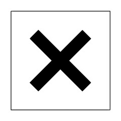 Obraz premium X / Kreuz ❌Multiplikation - breit - Icon Grafik Button Zeichen Symbol