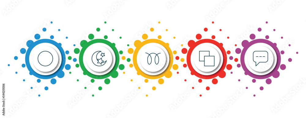 Poster editable thin line icons with infographic template. infographic for shapes concept. included blank c