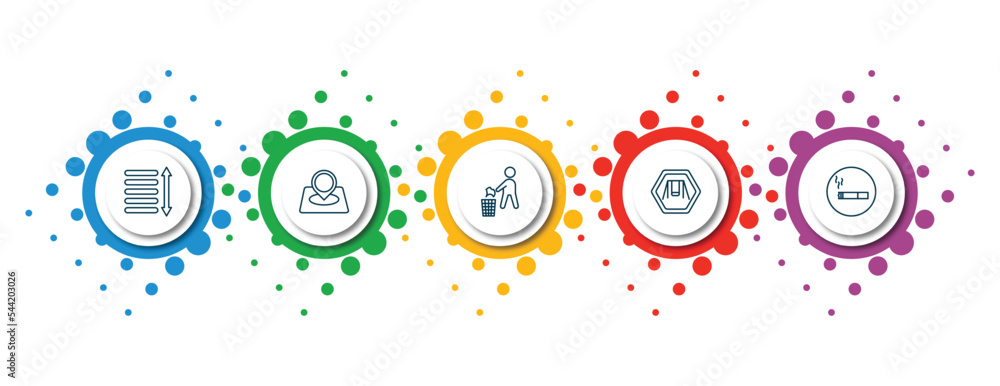 Poster editable thin line icons with infographic template. infographic for maps and flags concept. included