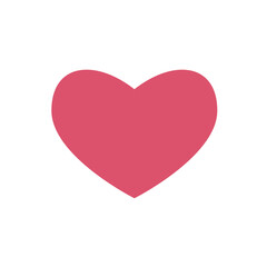 Red heart PNG icon .Template for printing