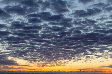 gray stratus clouds sunrise