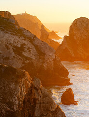 Cabo Roca sunset ocean Portugal - 544209024