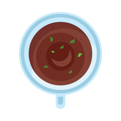 red sauce in ceramic cup