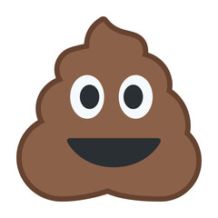 Obraz na płótnie Canvas Pile of Poo flat vector icon. A swirl of brown poop sign design.