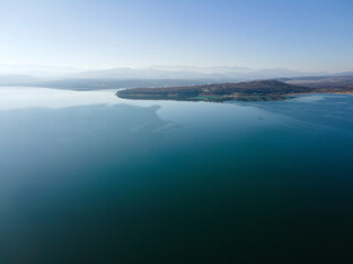 Naklejka na ściany i meble Aerial view of Ogosta Reservoir, Bulgaria
