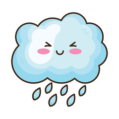 kawaii cloud and rain