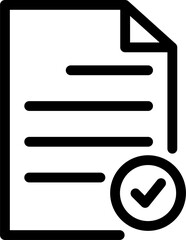 File icon in png. Document sign on transparent background. Document icon in png. File symbol in outline