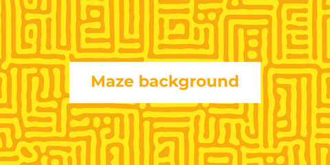 Abstract wavy linear orange yellow print