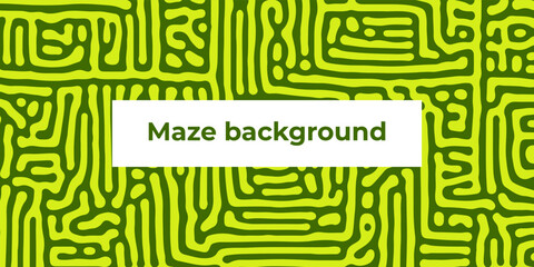 Abstract vector grassy maze background