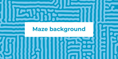 Abstract vector blue maze background