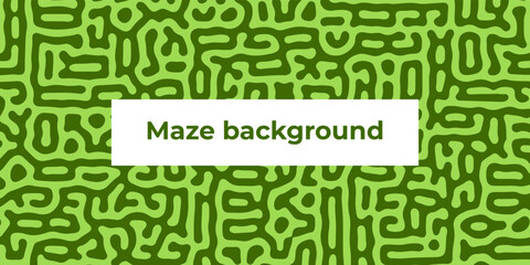 Abstract vector bright green maze background