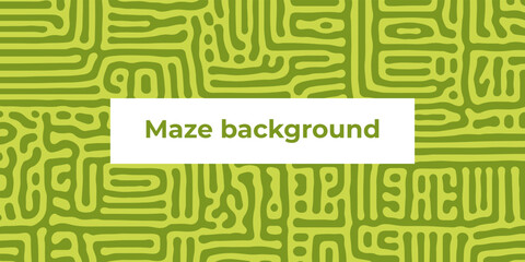 Abstract vector grassy maze background