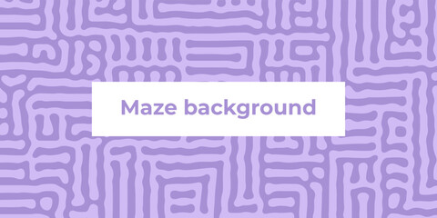Abstract vector lavender maze background