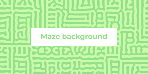 Abstract vector light green maze background