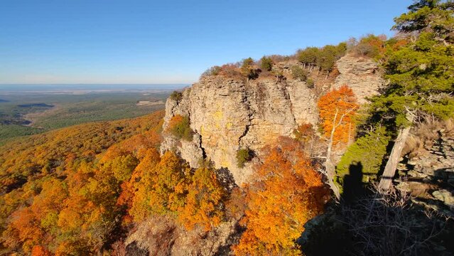 Mount Magazine State Park Arkansas during Sunset Fall Foliage Autumn Colors