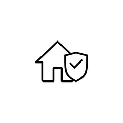 Obraz premium home insurance icon vector illustration. home protection sign and symbol