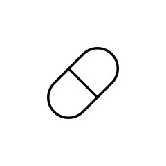 Pills icon vector illustration. capsule icon. Drug sign and symbol