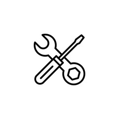 Repair tools icon vector illustration. tool sign and symbol. setting icon. Wrench and screwdriver. Service