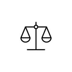 Scales icon vector illustration. Law scale icon. Justice sign and symbol