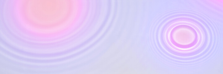 Serum or water texture close up. Blue, purple and pink gradient liquid gel background. Transparent beauty skincare sample. Water clear transparent background. Long banner with copy space.