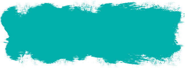 Turquoise brush stroke isolated on background. Paint brush stroke vector for ink paint, grunge design element, dirt banner, watercolor design, dirty texture. Trendy brush stroke, vector illustration