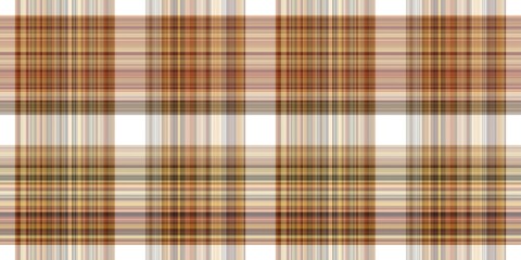 Woodland white tartan seamless border textile. Tonal autumnal forest plaid with organic texture. banner of orange stripe for rough washi tape.