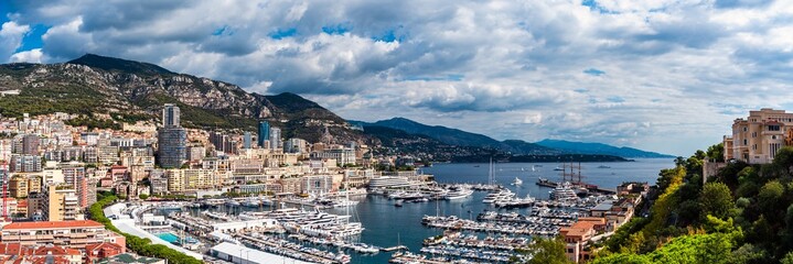 View of City and Harbor of Monaco, Principality of Monaco, Monaco, French Riviera