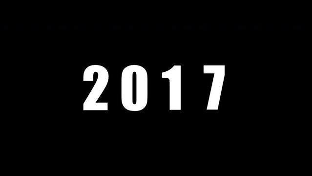 Analog counter counting up from 2015 to 2023. Happy new year eve number counter. 4K footage motion graphic video rendering.