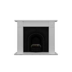 fireplace isolated